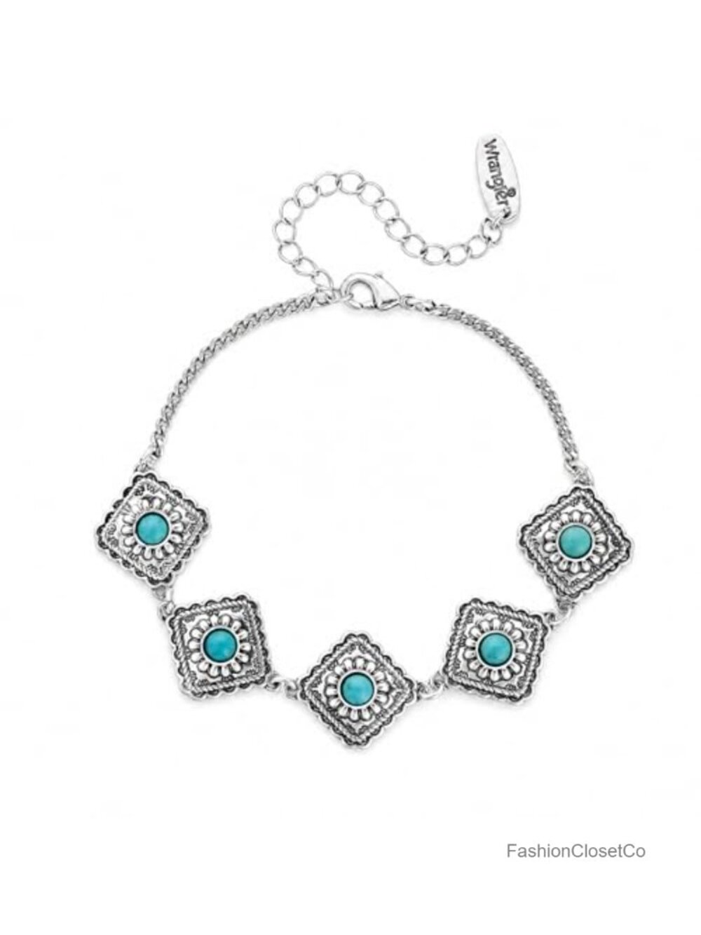 Turquoise Bracelet for Women, Silver & 14K Gold Plated Link Bracelet with